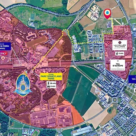 Disneyland-paris 8pers,parking, Borne Recharge Ve, Wifi